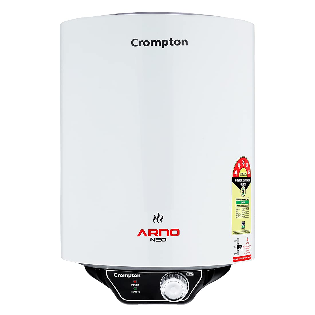 Crompton Arno Neo 10-L 5 Star Rated Storage Water Heater with Advanced 3 Level Safety National Energy Conservation Award Winner 2023