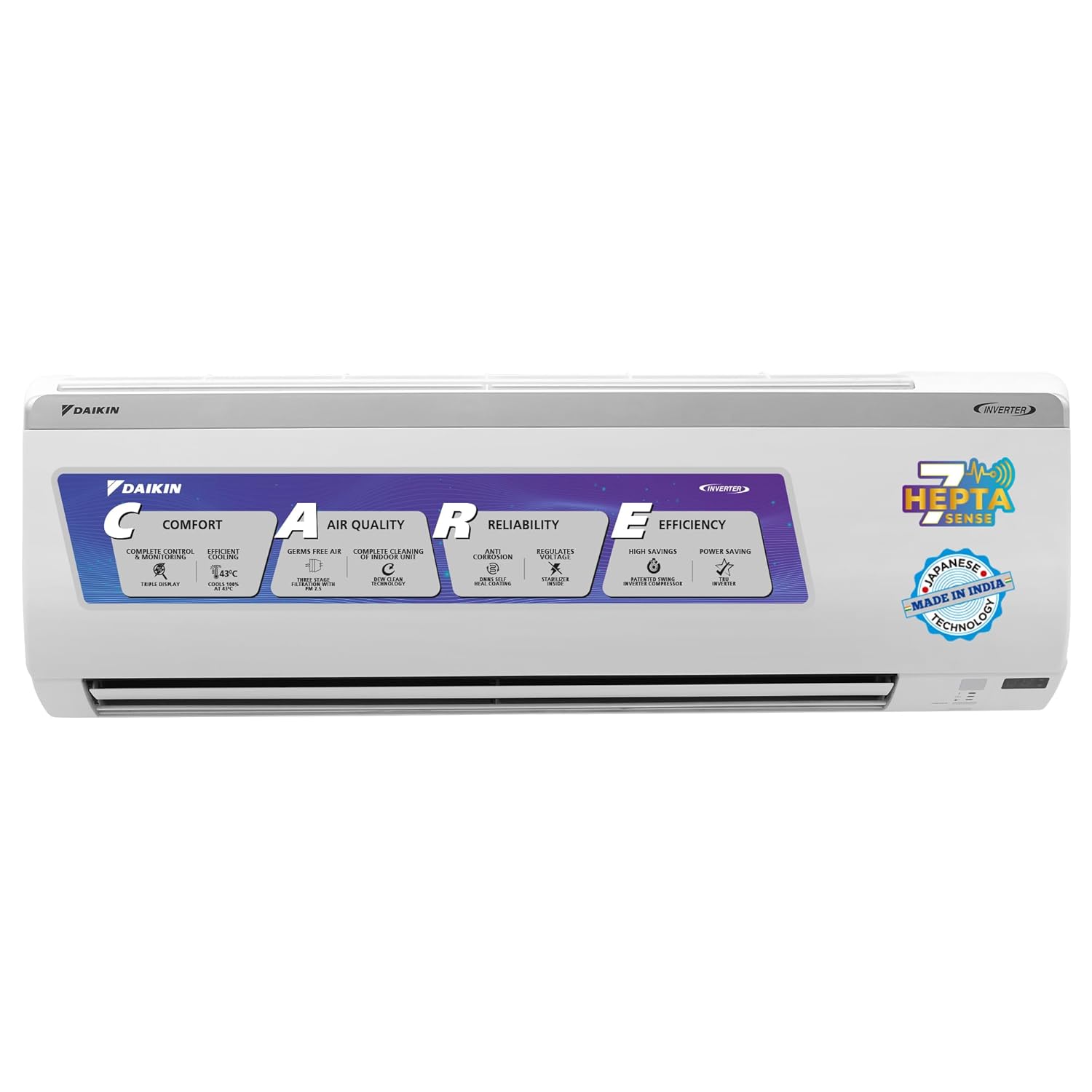Daikin 1 Ton 3 Star Inverter Split AC (Copper, PM 2.5 Filter, 2024 Model, MTKL35UV16, White)
