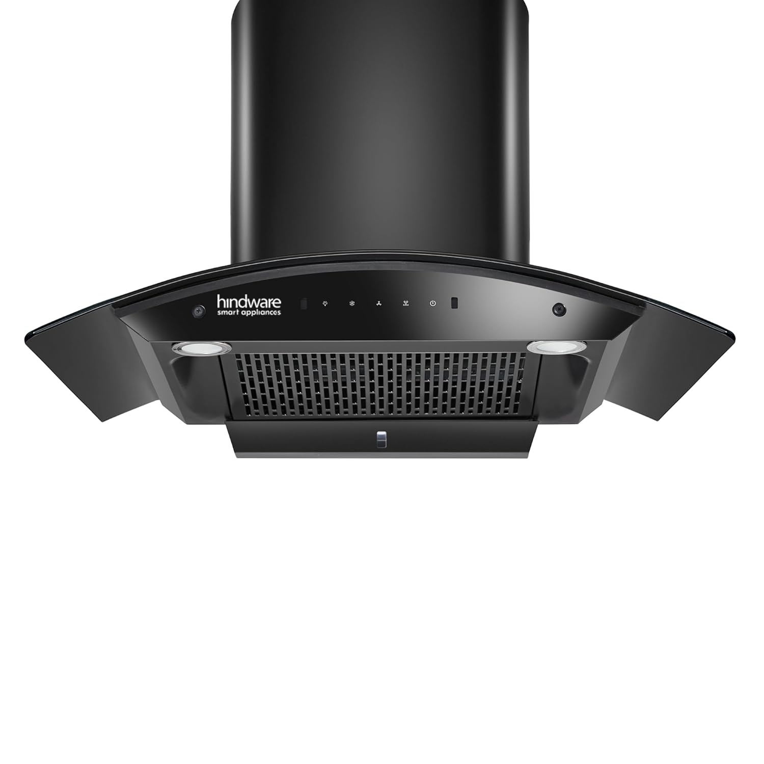 Hindware Smart Appliances | Nadia IN 90 cm Chimney | 1500 CMH |Curved Glass | Filterless | Auto Clean | Touch Control, Motion Sensor | 10 Yrs Warranty on Motor & 2 Yrs on Product (Black)
