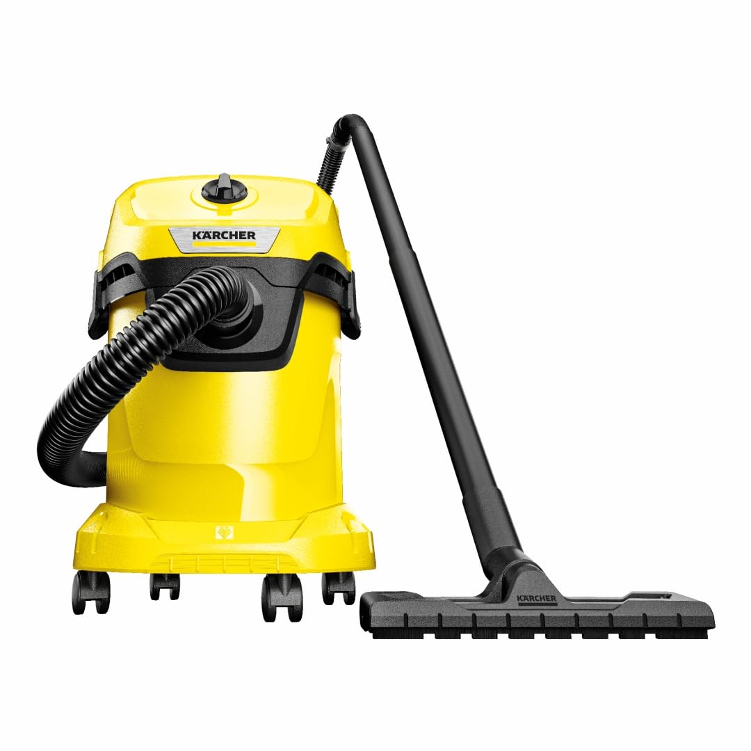 KARCHER WD 3V | Wet & Dry Vacuum Cleaner | 1000W | 17L Tank | Durable Plastic Body | Blower Function | Fleece Filter Bag | Home, Car & Furniture Cleaning | German Tech