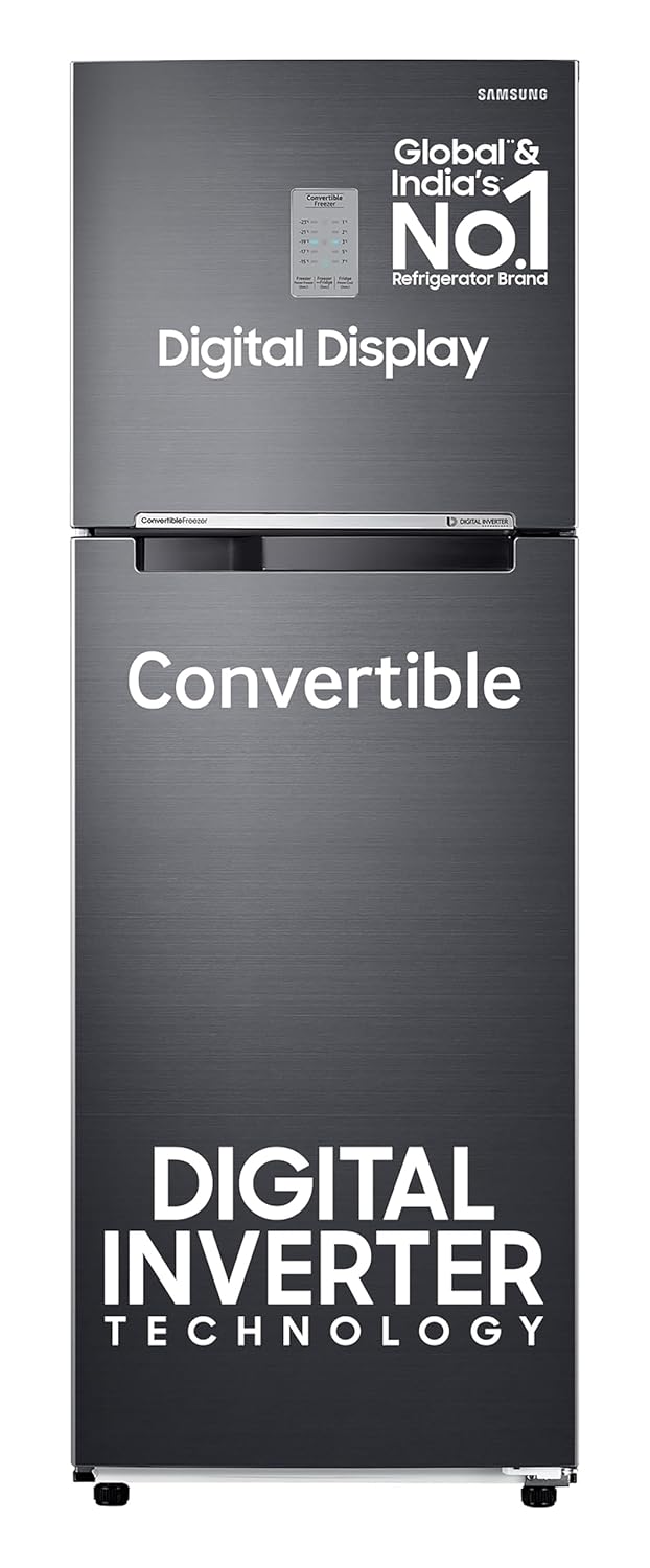 Samsung 256L Convertible Frost-Free Fridge (Luxe Black)