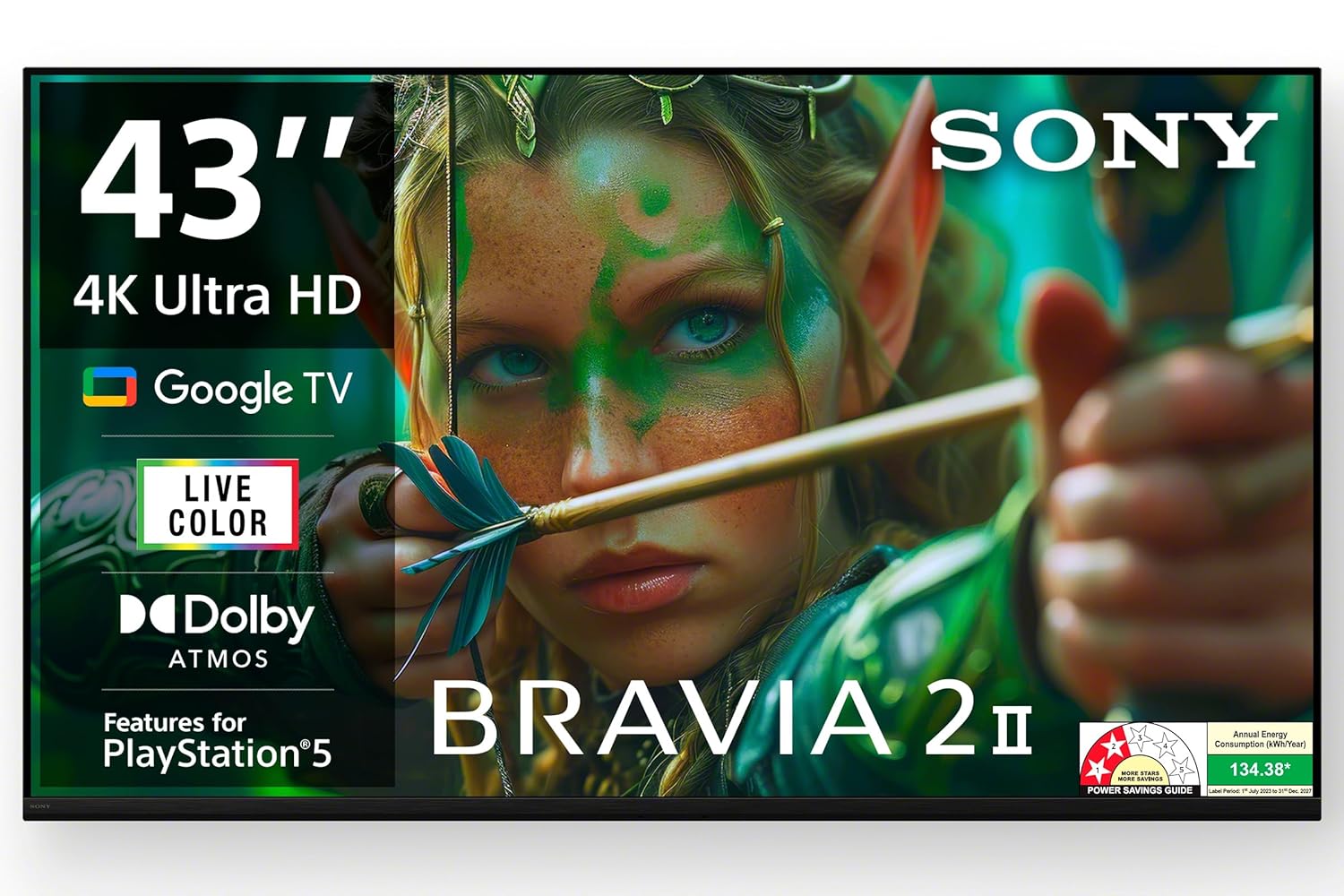 Sony 108 cm (43 inches) BRAVIA 2M2 Series 4K Ultra HD Smart LED Google TV K-43S25M2-3 Years Warranty for Limited Period