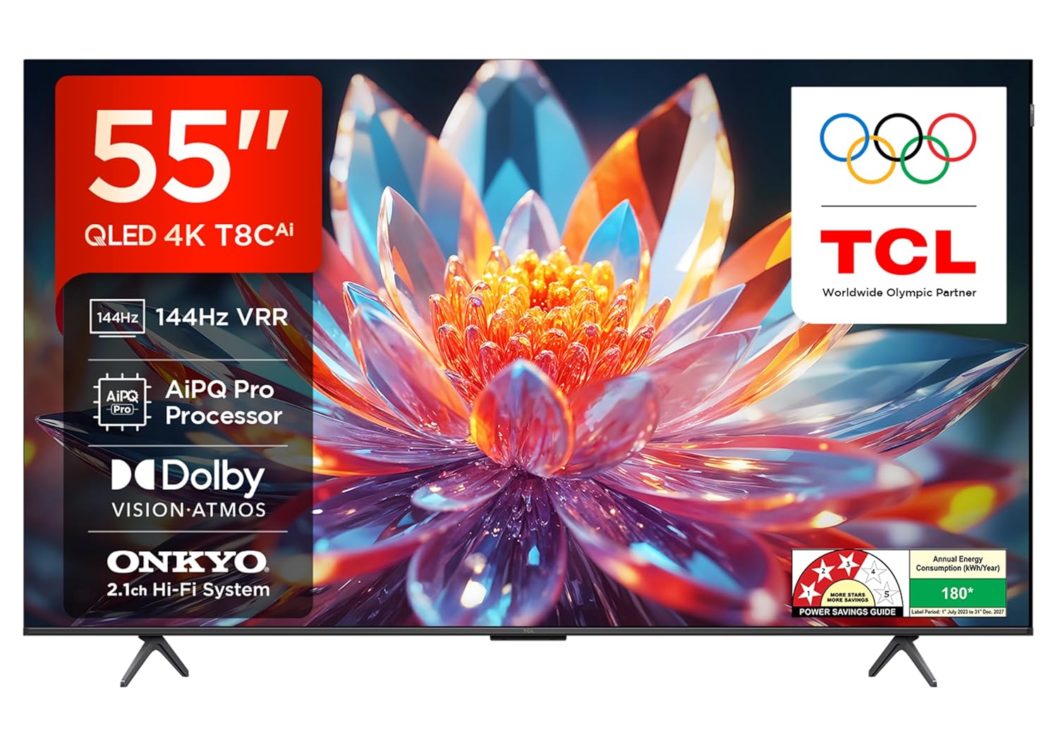 TCL 139 cm (55 inches) 4K Ultra HD Smart QLED Google TV 55T8C